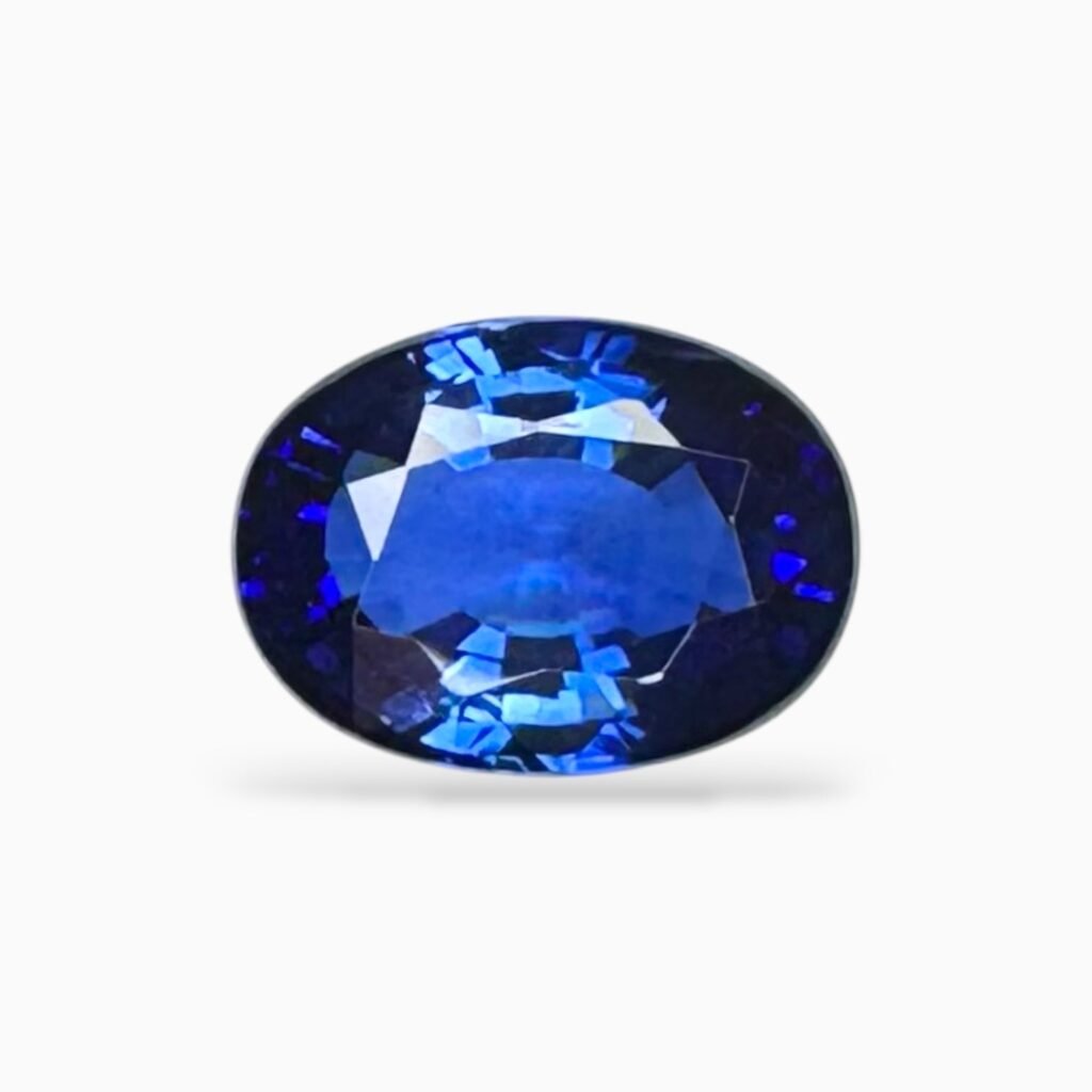 Blue Sapphire Oval Stone From Madagascar 4.13 Carats 10.66 X 7.77 X5.24 mm