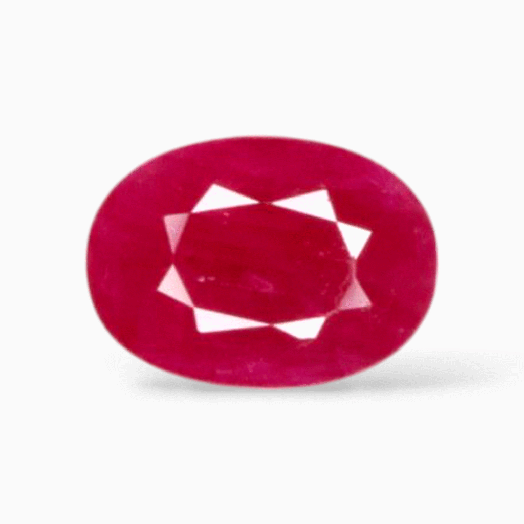 Buy Unheated Ruby Gemstone In Oval Shape 1.05 Carats 7.1x5.1mm Size