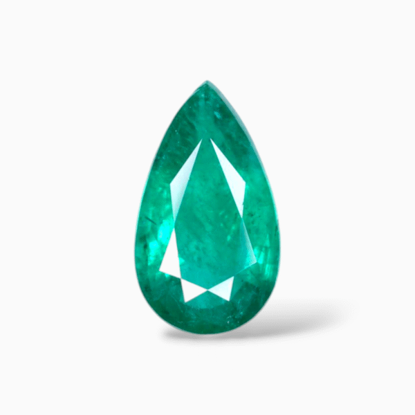 Emerald Green Stone 5.28 Carats Pear Shape 16.6x9.5mm Size