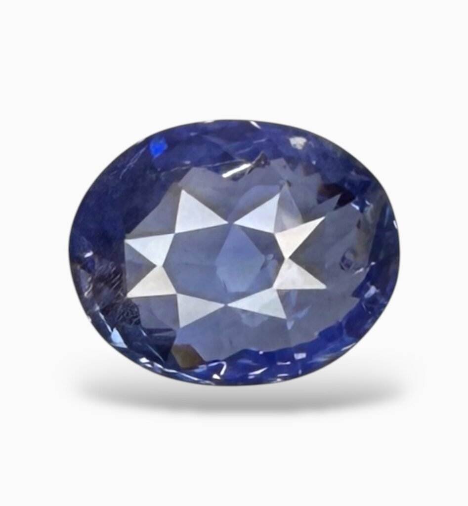 Natural Blue Sapphire Oval 4.92 Carats From Srilanka (Neelam Stone)