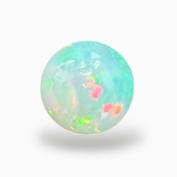 Natural Golden Color Ethiopian Opal Stone 1.04 Carats Round Cabochon Shape 8mm