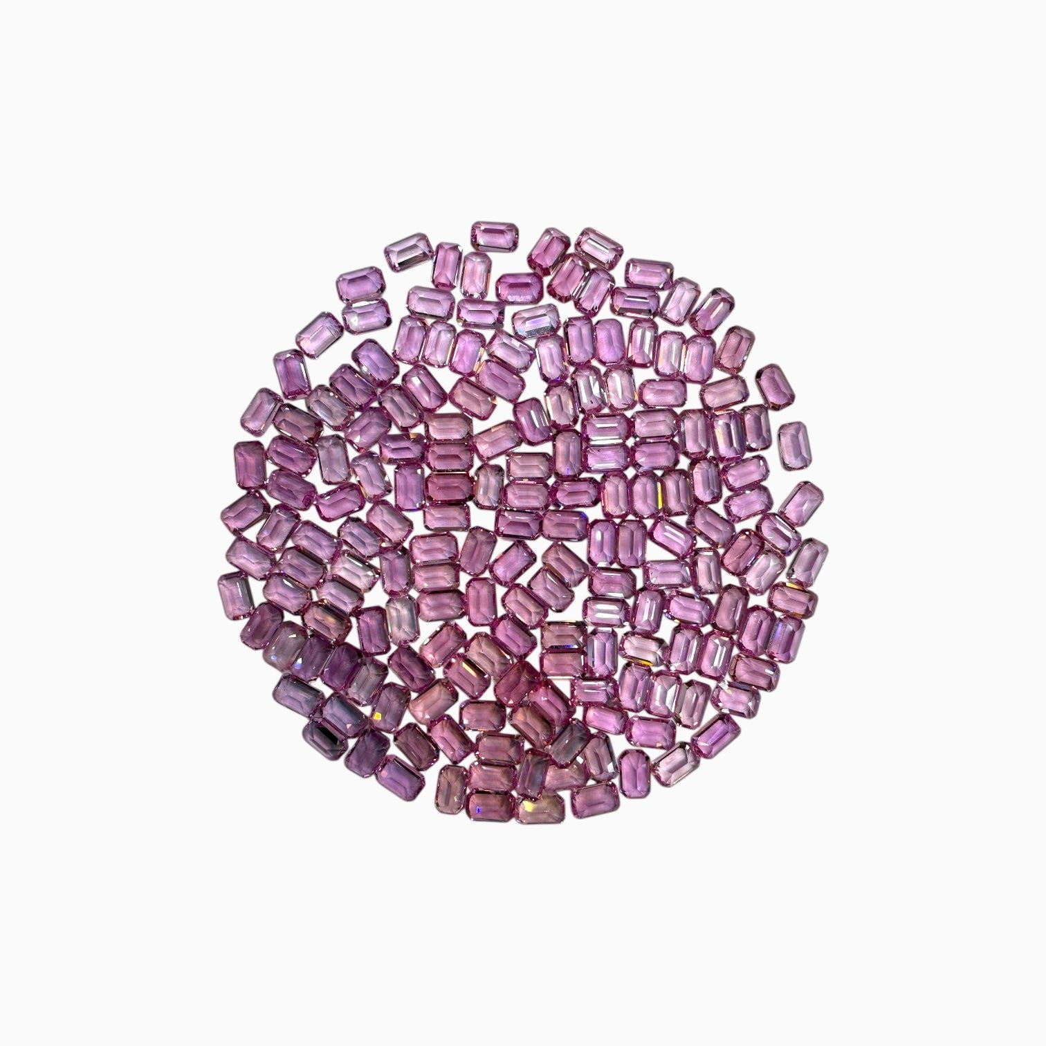 Natural Pink Sapphire Emerald Cut Stone 5x3 mm 0.30 - 0.35 Carats Lots Price Per Carats