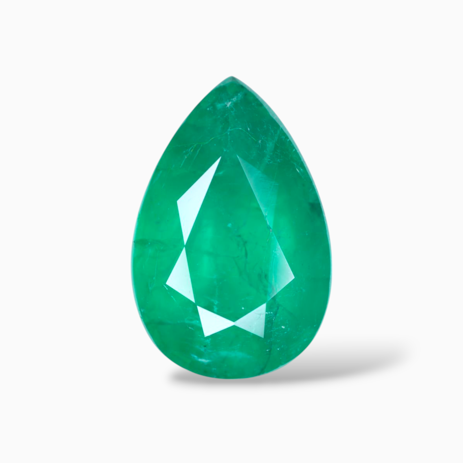 Panna Gemstone 7.73 Carats Pear Shape 16.1x10.7mm Size