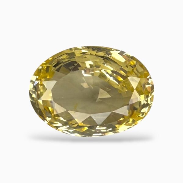 Yellow Sapphire Precious Stone Oval 8.47 Carats From Srilanka 100 % Natural