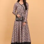 Brown Anarkali Kurti for Women – Lightweight Ethnic Wear