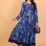 Blue Anarkali Kurti for Women – Lightweight Ethnic Wear