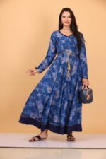 Blue Anarkali Kurti for Women – Lightweight Ethnic Wear